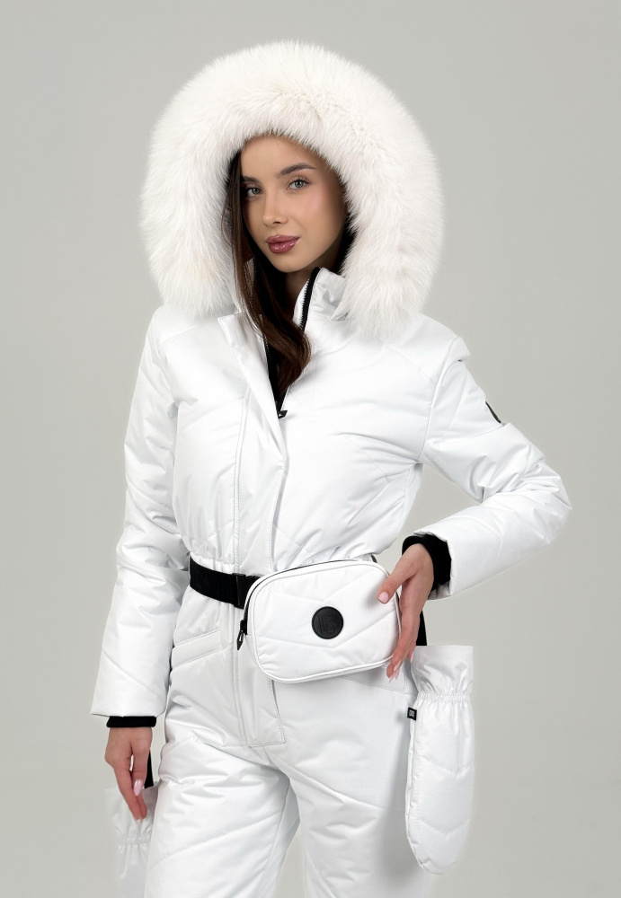 Комбинезон женский зимний Гранд Сибирь (белый мех)