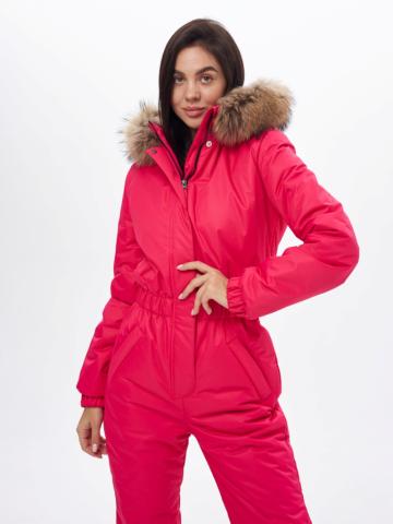 Комбинезон женский зимний Приталенный Малина