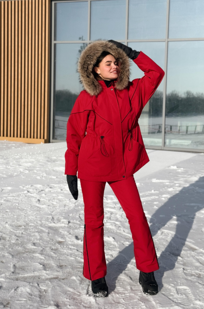 Брюки горнолыжные женские оттенок Granat