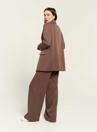 Костюм женский (жакет+брюки) оттенок Кофе