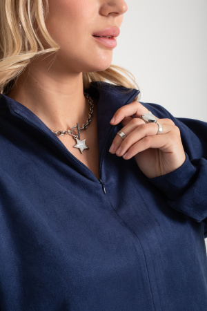 Костюм женский (свитшот+брюки) оттенок Синий