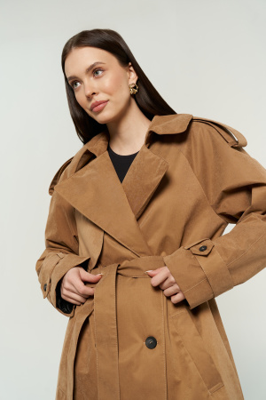 Женское утепленное Пальто оттенок Кэмел