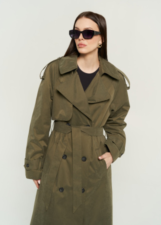 Женское утепленное Пальто оттенок Хаки