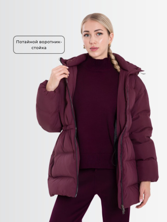 Пуховик женский зимний CRUSH Бордовый