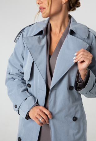 Женское утепленное Пальто оттенок Голубой