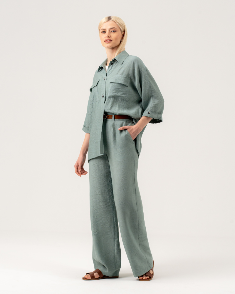 Женская рубашка оттенок Полынь