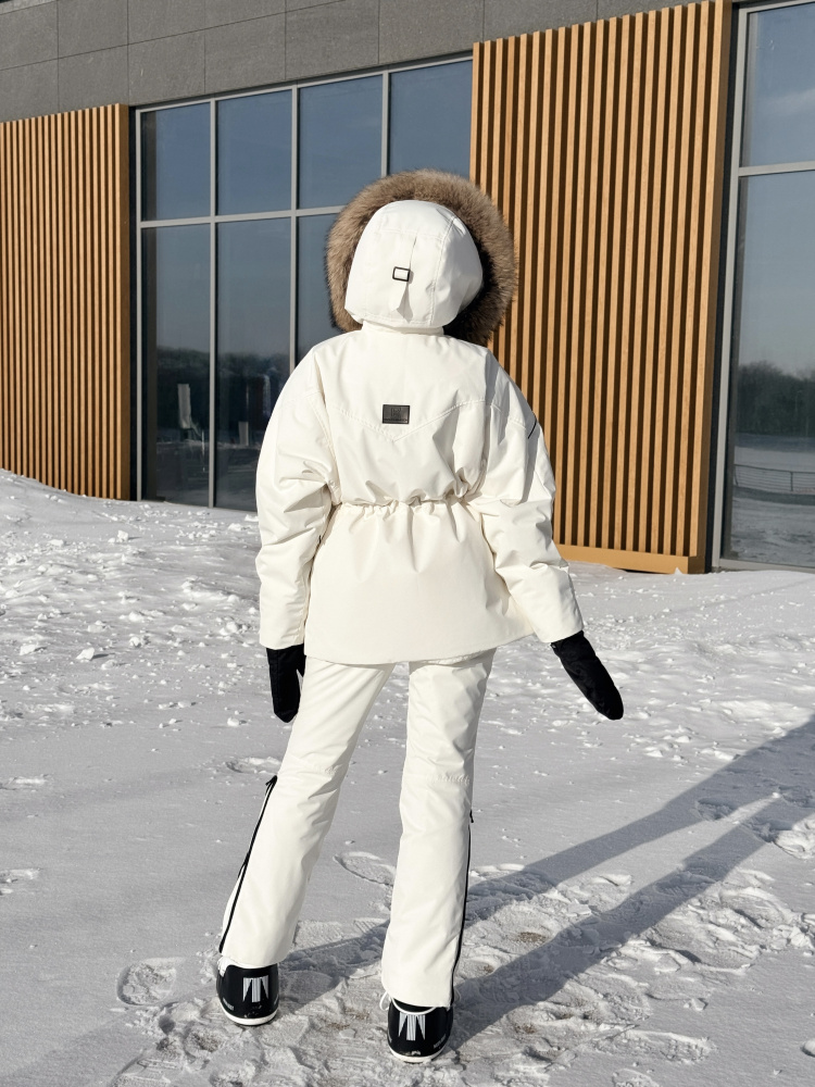 Брюки горнолыжные женские оттенок Milk