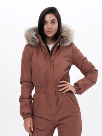 Комбинезон женский зимний Приталенный Макарун