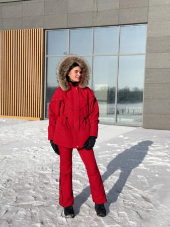 Брюки горнолыжные женские оттенок Гранат