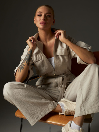 Комбинезон женский летний Жемчужный