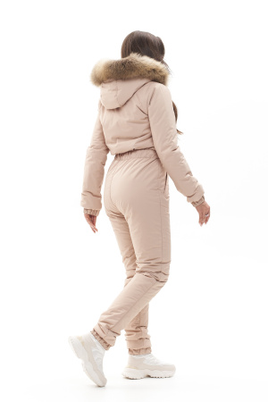 Комбинезон женский зимний Приталенный - Панакота