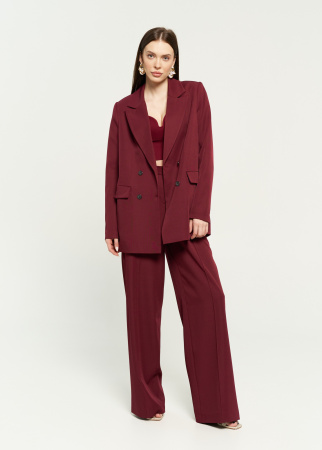Костюм женский (жакет+брюки) оттенок Бордо