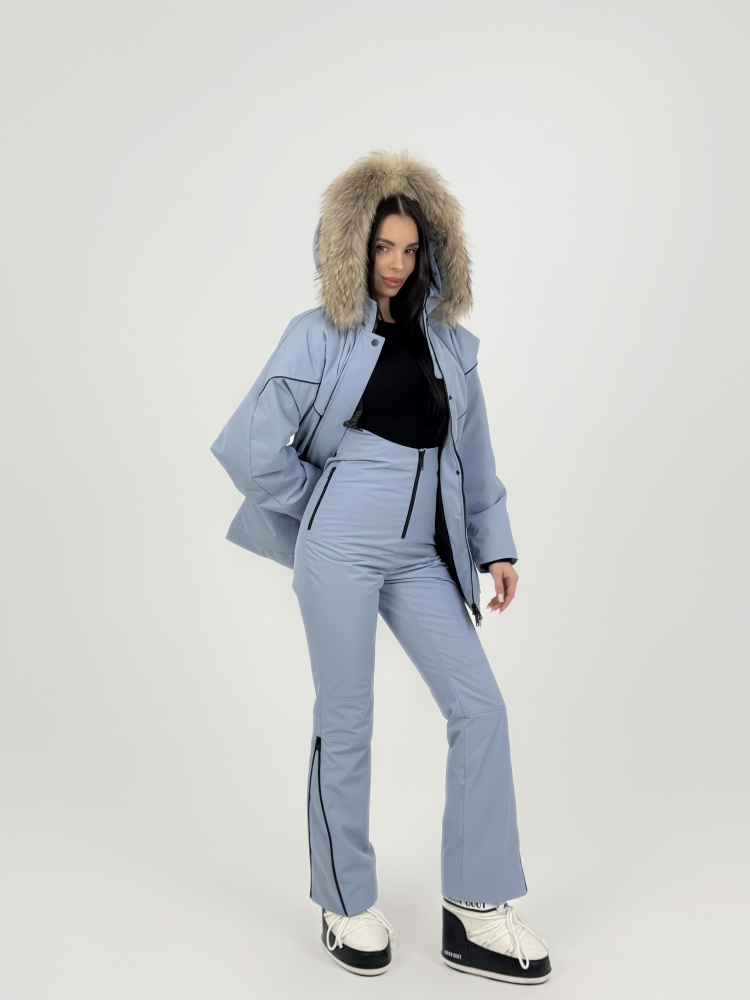 Брюки горнолыжные женские оттенок Лёд