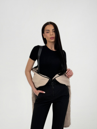 Демисезонный женский горнолыжный комбинезон Латте