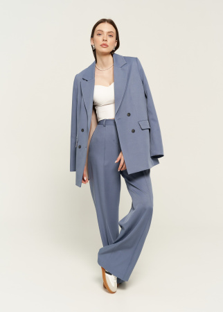 Костюм женский (жакет+брюки) оттенок Голубой