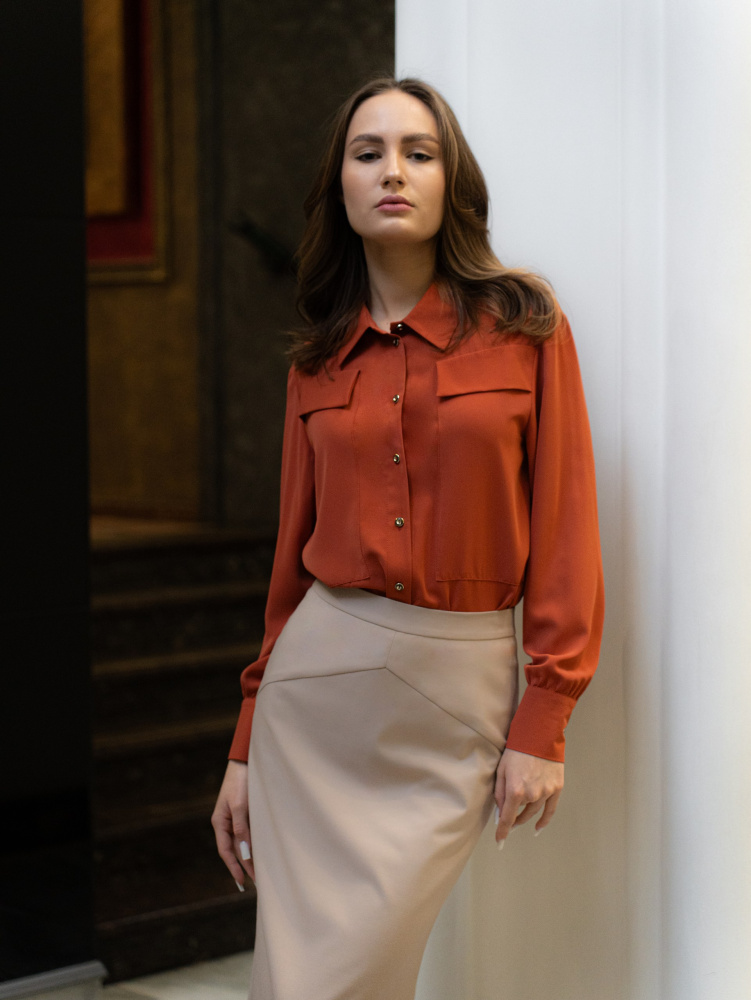 Блузка женская BONCHIC Терракот Блузка женская BONCHIC Терракот