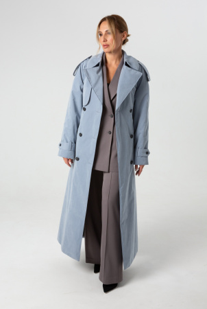 Женское утепленное Пальто оттенок Голубой