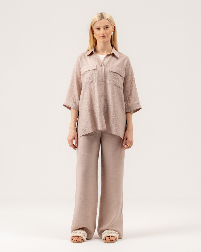 Женская рубашка оттенок Пудра