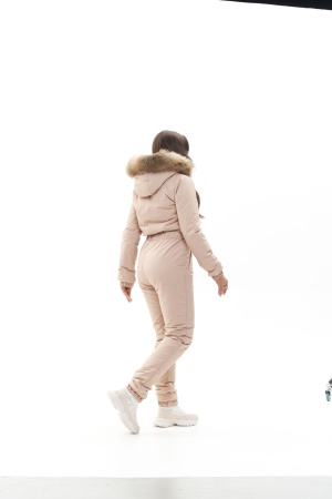 Комбинезон женский зимний Приталенный - Панакота