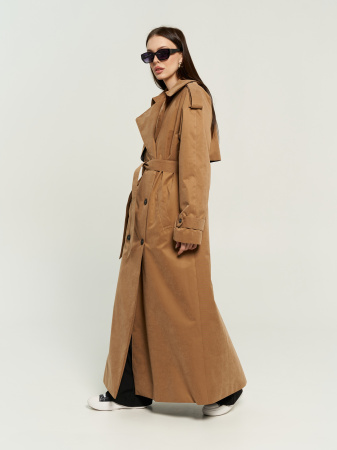 Женское утепленное Пальто оттенок Кэмел