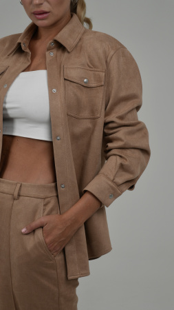 Костюм женский (рубашка+брюки) оттенок Бронза