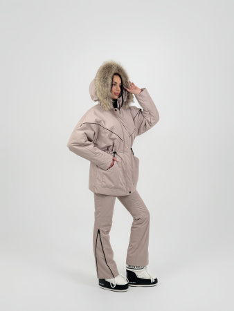 Брюки горнолыжные женские оттенок Пудра