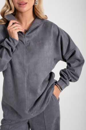 Костюм женский (свитшот+брюки) оттенок Серый