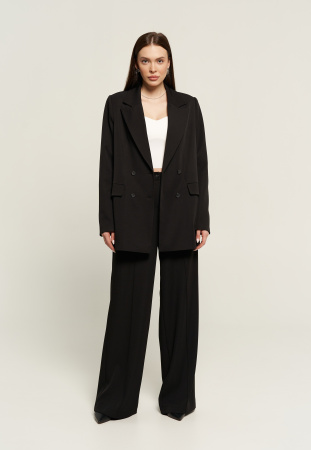 Костюм женский (жакет+брюки) оттенок Черный
