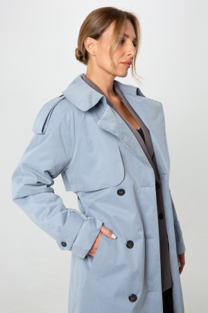 Женское утепленное Пальто оттенок Голубой