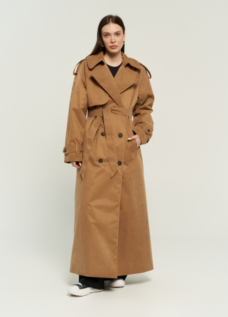 Женское утепленное Пальто оттенок Кэмел