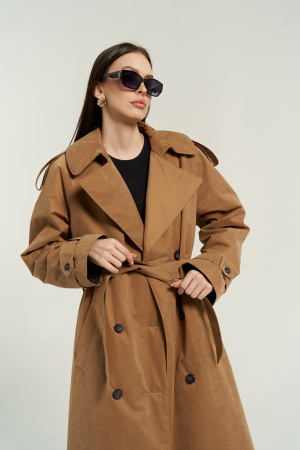 Женское утепленное Пальто оттенок Кэмел