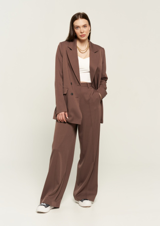 Костюм женский (жакет+брюки) оттенок Кофе