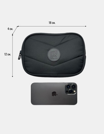 Поясная сумка Bonkombinezon Черная (с поясом)