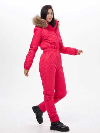 Комбинезон женский зимний Приталенный Малина