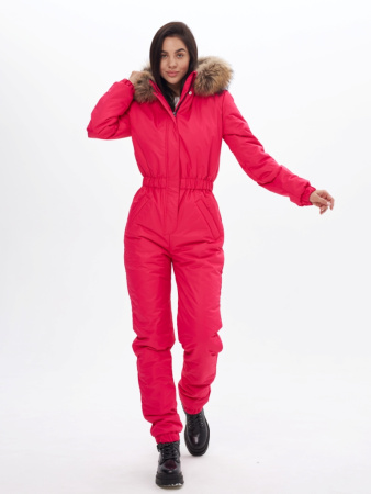 Комбинезон женский зимний Приталенный Малина