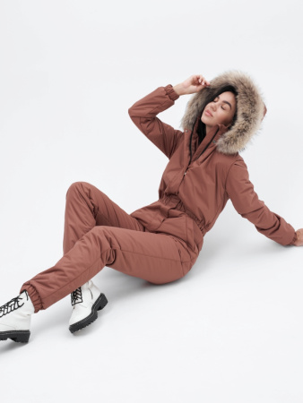 Комбинезон женский зимний Приталенный Макарун